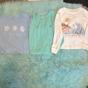 3 Long sleeve Roxy Shirts size 5
